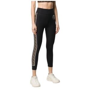 Fendi Black FF Motif Tape Leggings Sz. 48​​​